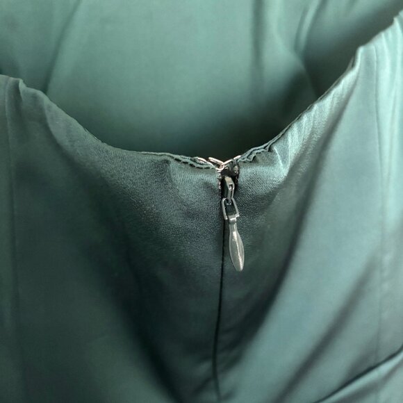 NWT Birdy Grey Anne Dress Matte Satin Emerald Green Bridesmaid Wedding Small - Picture 11 of 13